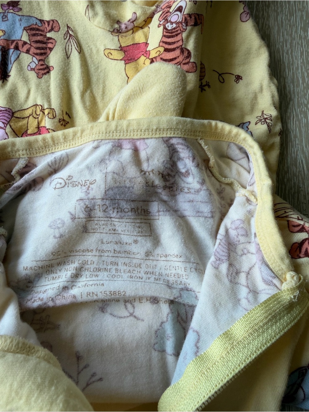 Little Sleepies Winnie the Pooh Sleeper 6-12 months - Picture 3 of 4